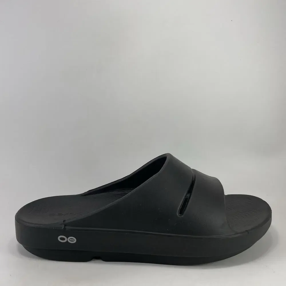 Oofos Ooahh Black Recovery Slides Sandals Womens Size 10, Mens Size 8 Sport
